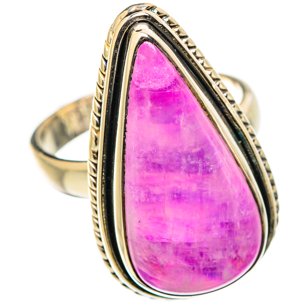 Pink Moonstone Rings handcrafted by Ana Silver Co - RING129791 - Photo 2