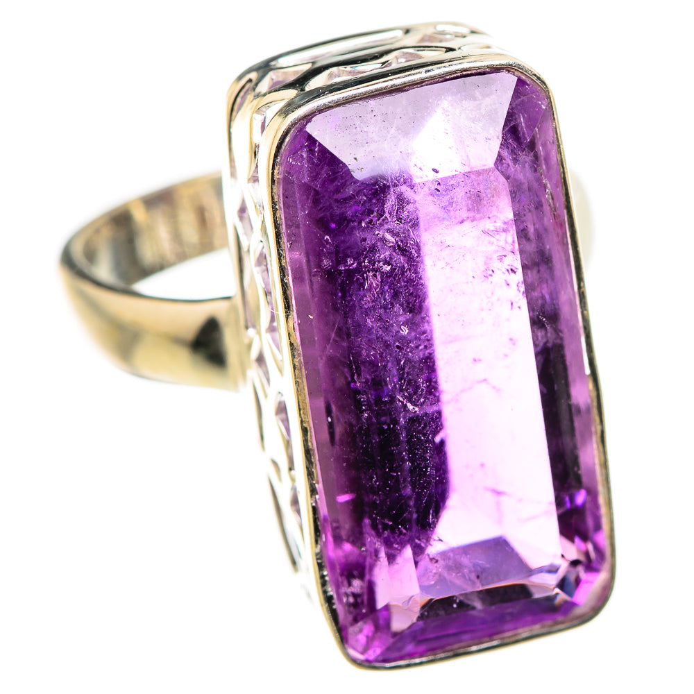 Amethyst Rings handcrafted by Ana Silver Co - RING129792 - Photo 2