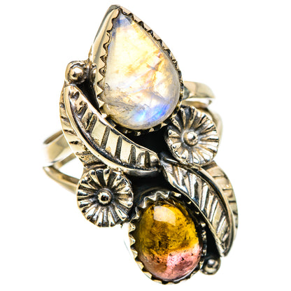 Rainbow Moonstone Rings handcrafted by Ana Silver Co - RING129800 - Photo 2
