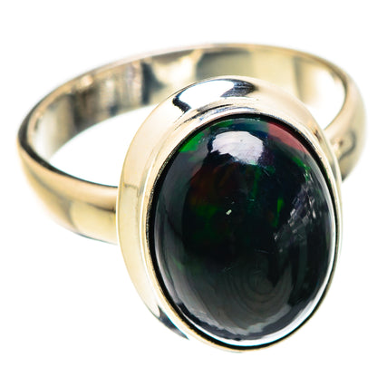 Black Opal Rings handcrafted by Ana Silver Co - RING129804 - Photo 2