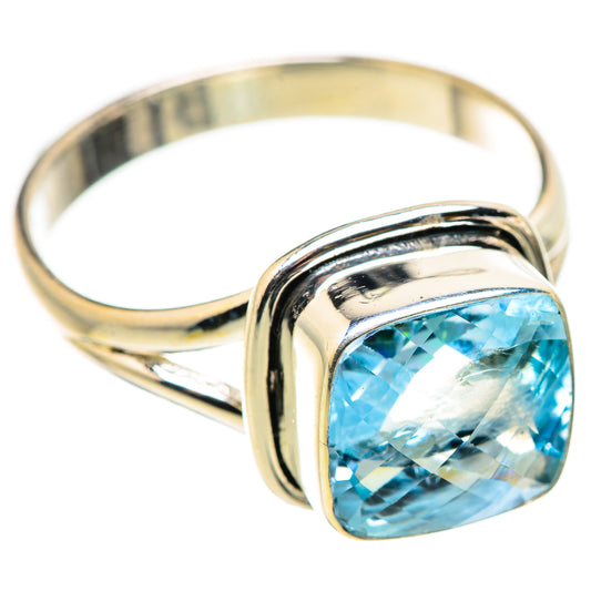 Blue Topaz Rings handcrafted by Ana Silver Co - RING129810 - Photo 2