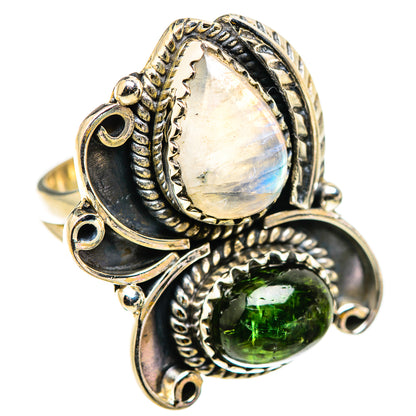 Rainbow Moonstone Rings handcrafted by Ana Silver Co - RING129811 - Photo 2