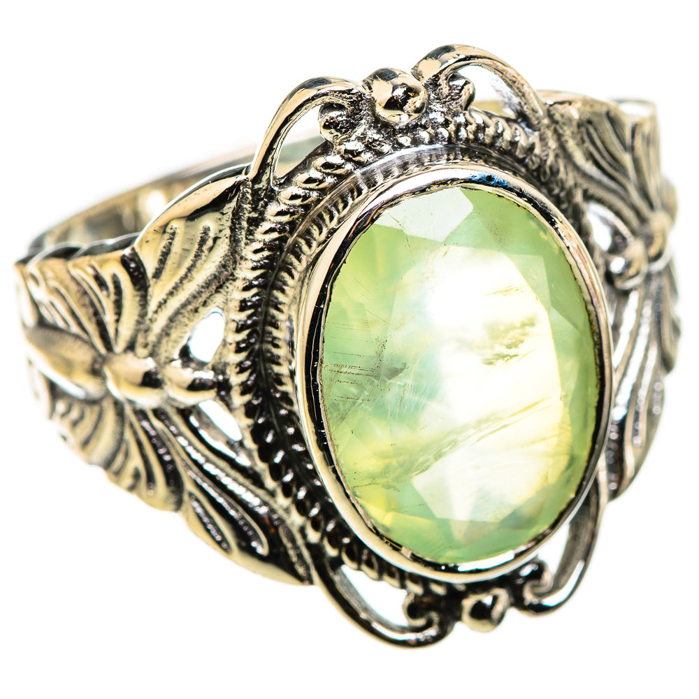 Prehnite Rings handcrafted by Ana Silver Co - RING129812 - Photo 2