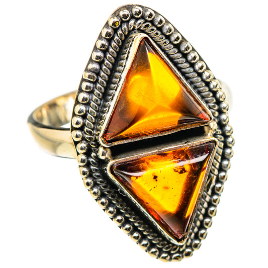 Baltic Amber Rings handcrafted by Ana Silver Co - RING129815 - Photo 2