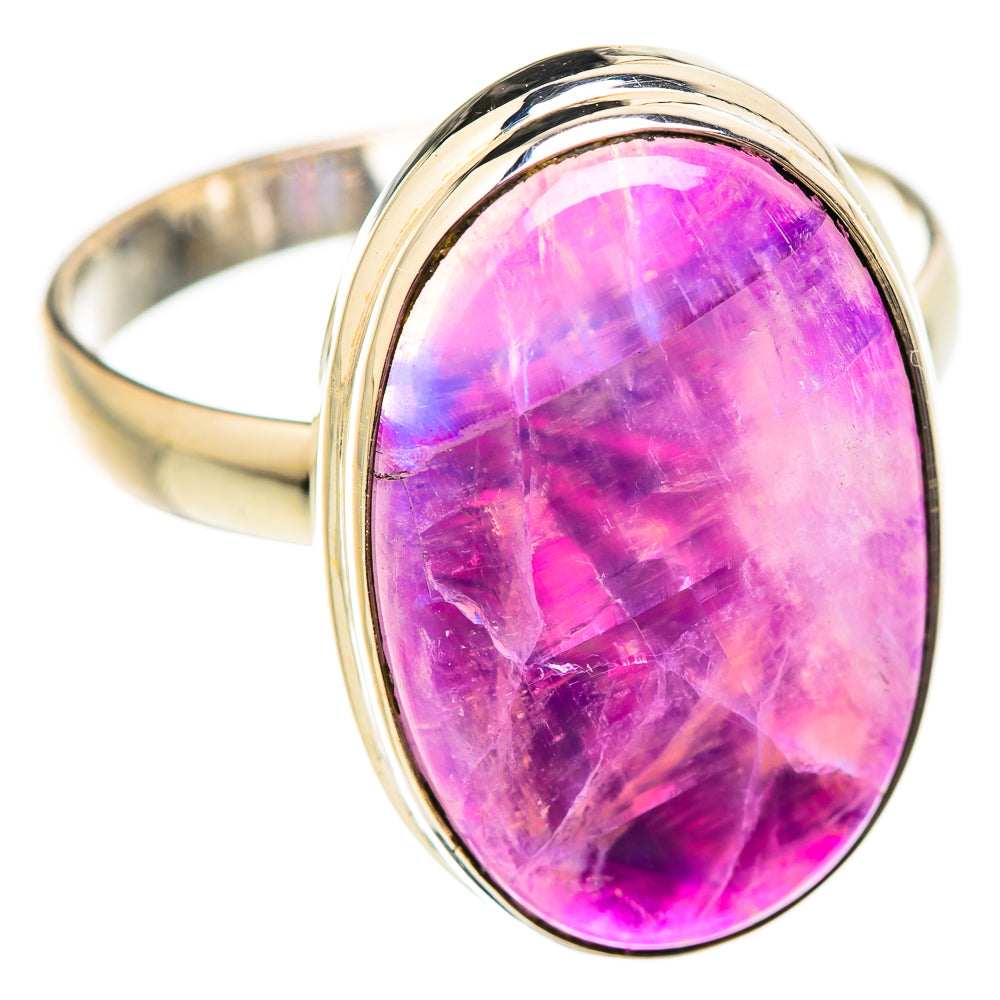 Pink Moonstone Rings handcrafted by Ana Silver Co - RING129816 - Photo 2
