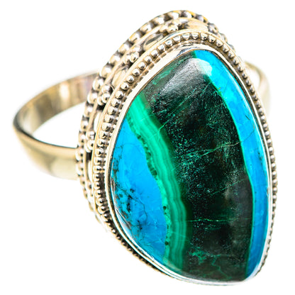 Malachite In Chrysocolla Rings handcrafted by Ana Silver Co - RING129825 - Photo 2