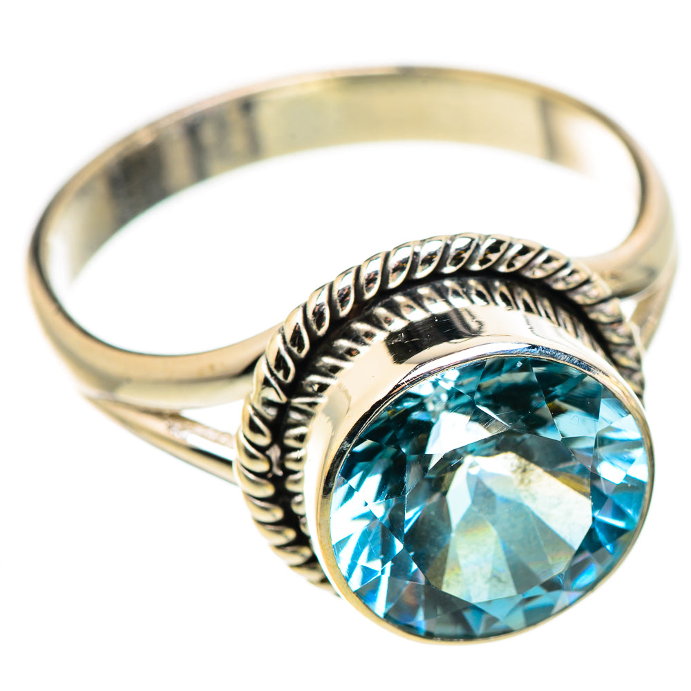 Blue Topaz Rings handcrafted by Ana Silver Co - RING129832 - Photo 2