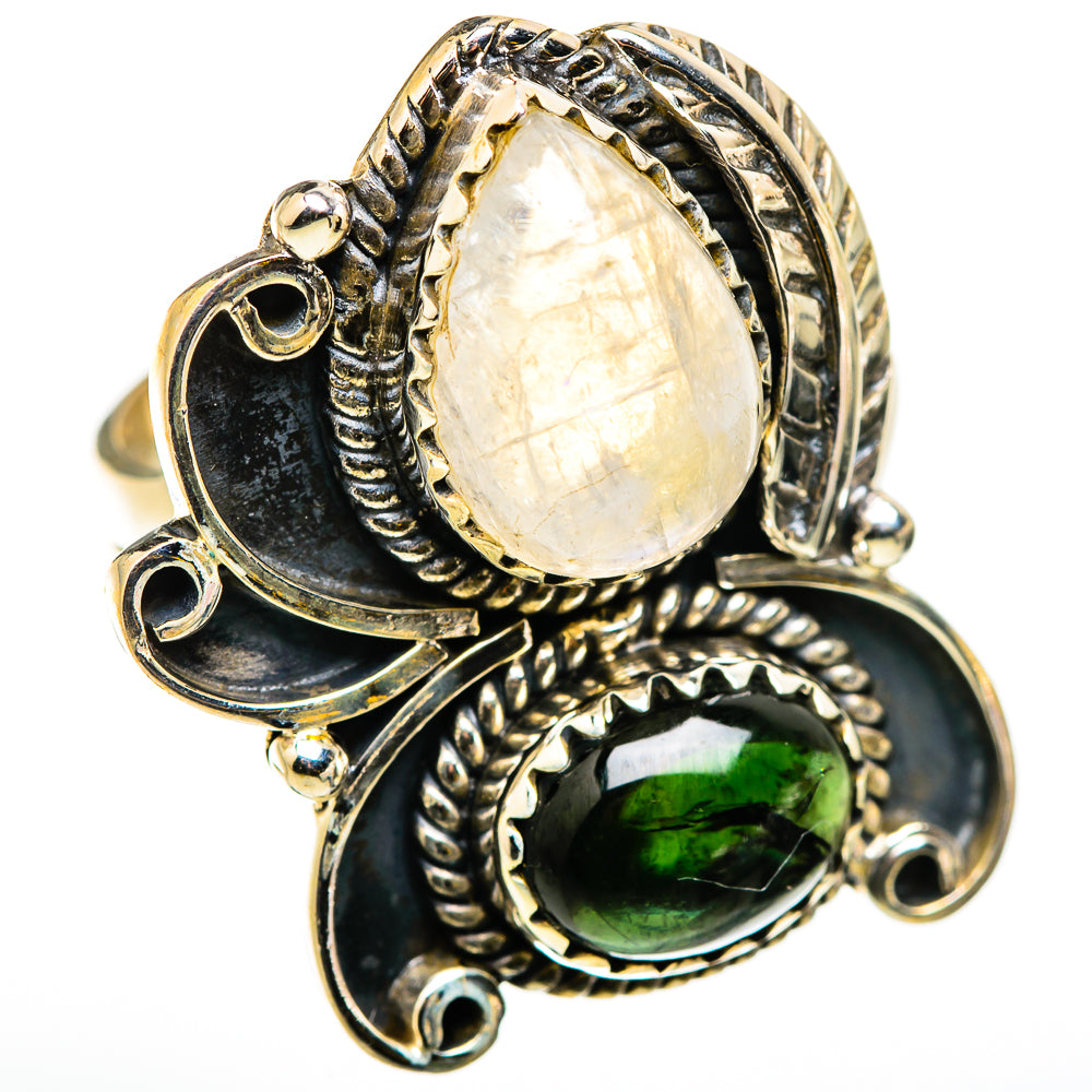 Rainbow Moonstone Rings handcrafted by Ana Silver Co - RING129833 - Photo 2