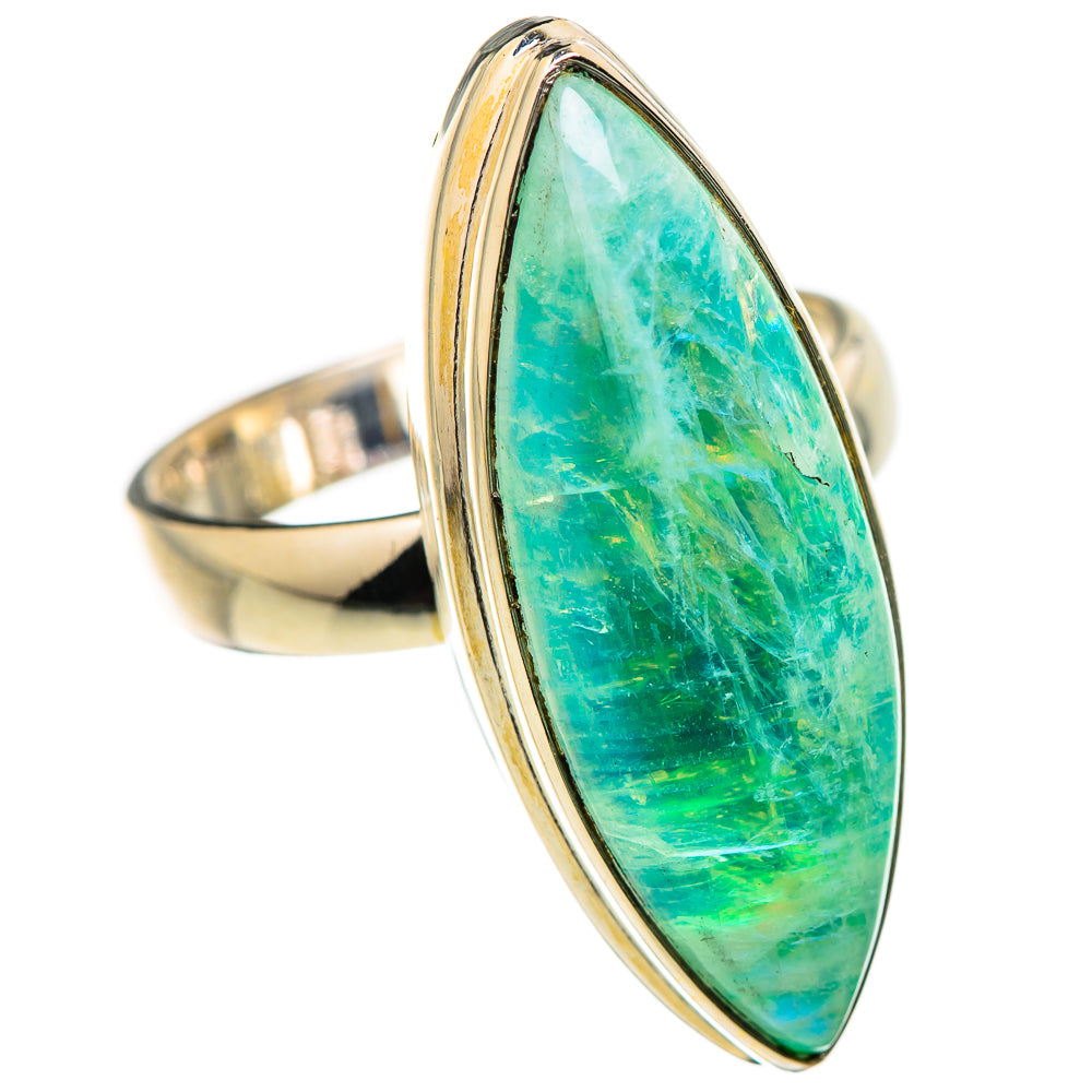 Green Moonstone Rings handcrafted by Ana Silver Co - RING129835 - Photo 2