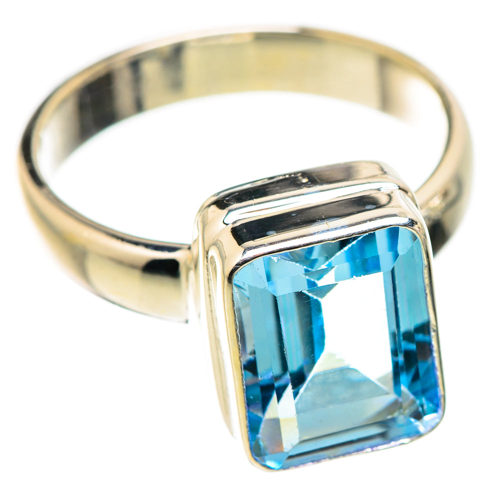 Blue Topaz Rings handcrafted by Ana Silver Co - RING129848 - Photo 2