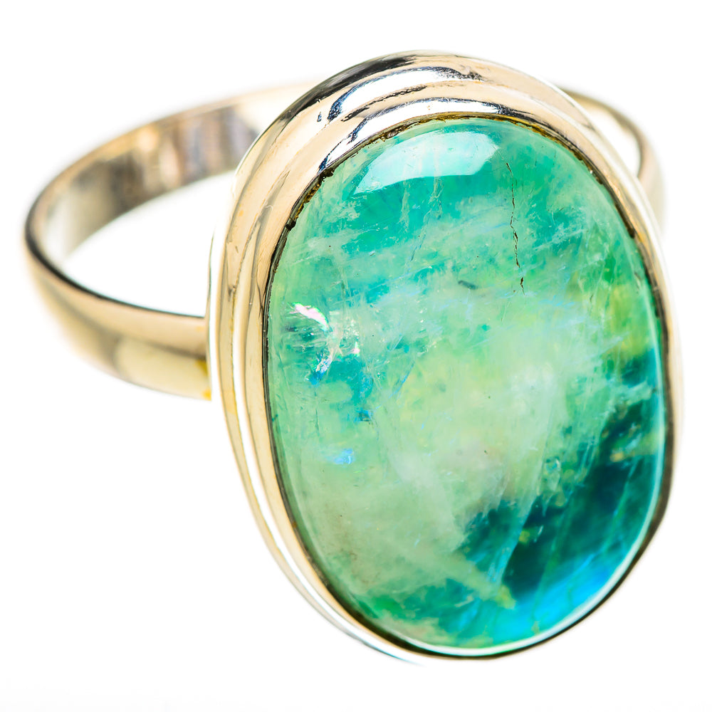 Green Moonstone Rings handcrafted by Ana Silver Co - RING129854 - Photo 2