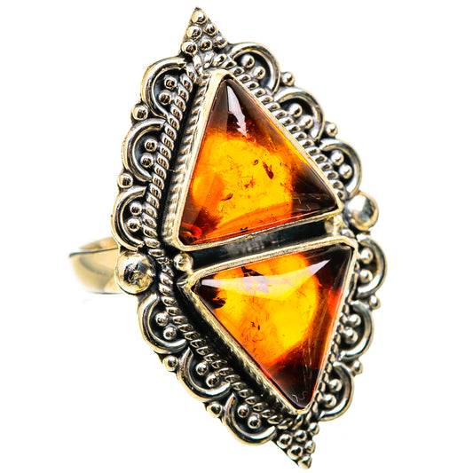 Baltic Amber Rings handcrafted by Ana Silver Co - RING129881 - Photo 2