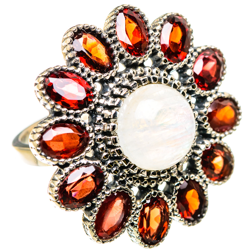 Rainbow Moonstone Rings handcrafted by Ana Silver Co - RING129886 - Photo 2