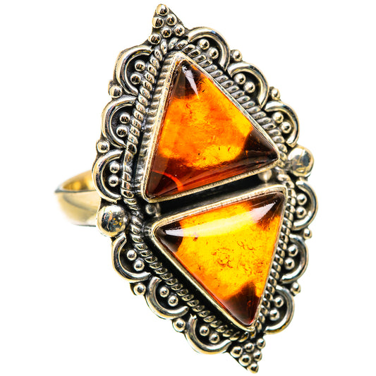 Baltic Amber Rings handcrafted by Ana Silver Co - RING129906 - Photo 2