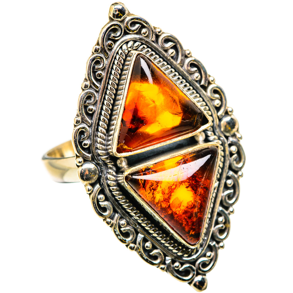 Baltic Amber Rings handcrafted by Ana Silver Co - RING129907 - Photo 2
