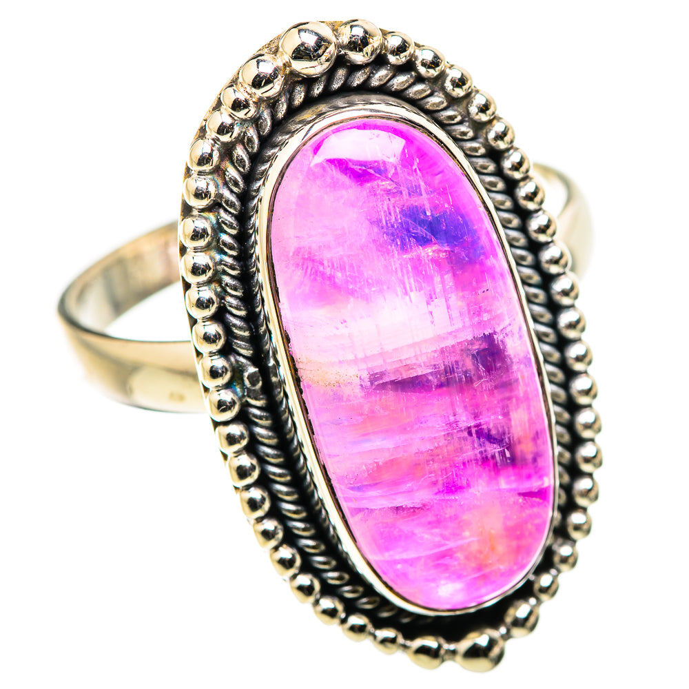 Pink Moonstone Rings handcrafted by Ana Silver Co - RING129908 - Photo 2