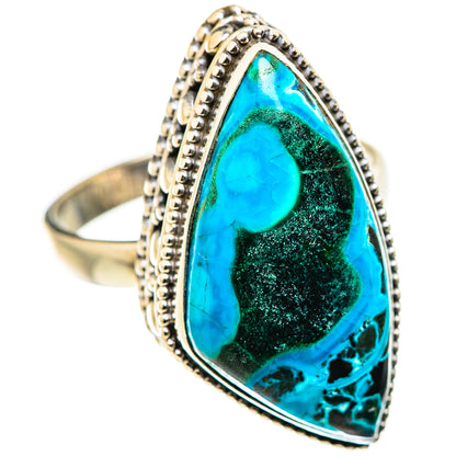 Malachite In Chrysocolla Rings handcrafted by Ana Silver Co - RING129915 - Photo 2
