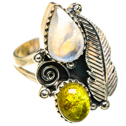 Rainbow Moonstone Rings handcrafted by Ana Silver Co - RING129925 - Photo 2
