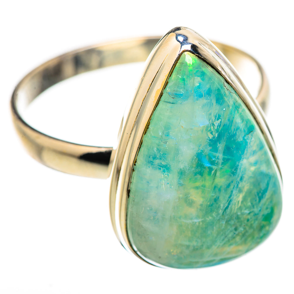 Green Moonstone Rings handcrafted by Ana Silver Co - RING129926 - Photo 2