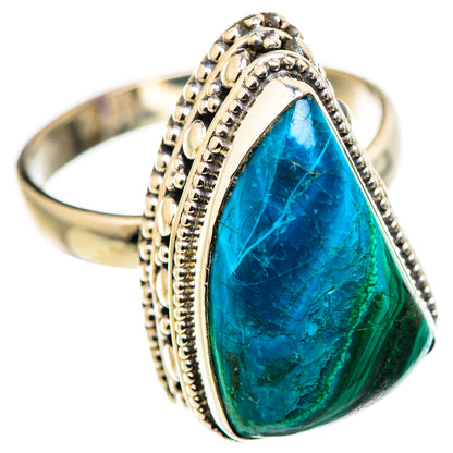 Malachite In Chrysocolla Rings handcrafted by Ana Silver Co - RING129939 - Photo 2