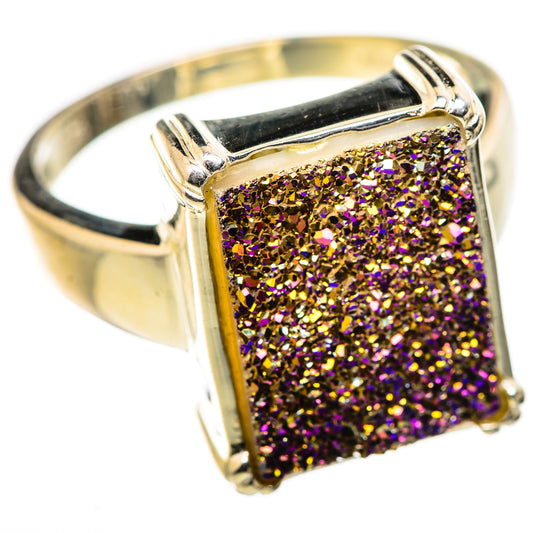 Titanium Druzy Rings handcrafted by Ana Silver Co - RING129941 - Photo 2
