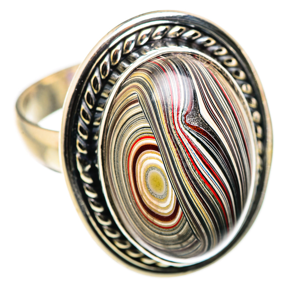 Fordite Rings handcrafted by Ana Silver Co - RING129942 - Photo 2