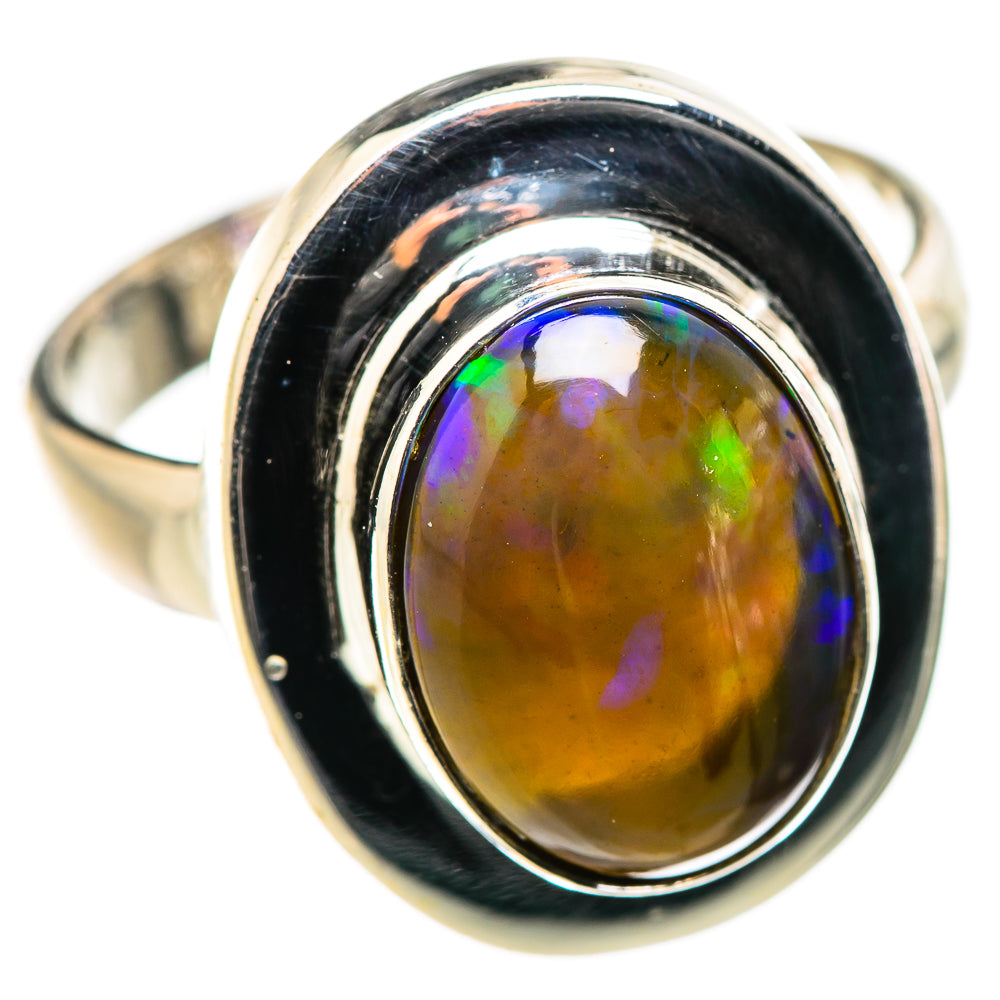 Black Opal Rings handcrafted by Ana Silver Co - RING129944 - Photo 2