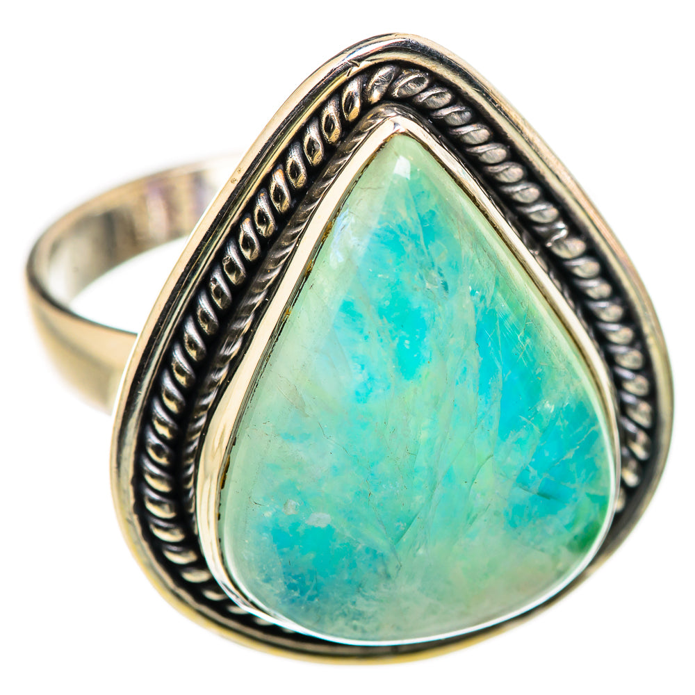 Green Moonstone Rings handcrafted by Ana Silver Co - RING129952 - Photo 2