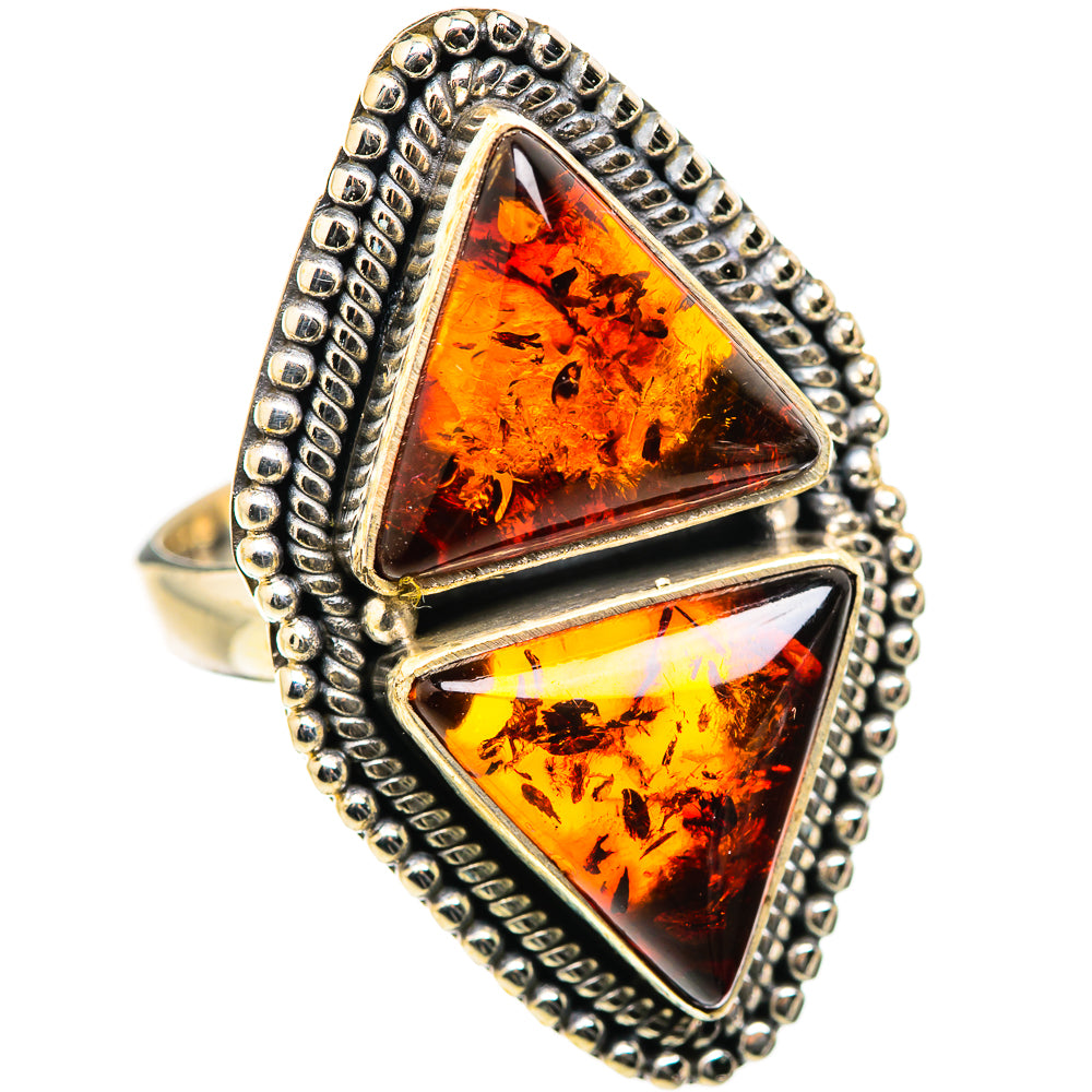 Baltic Amber Rings handcrafted by Ana Silver Co - RING129957 - Photo 2