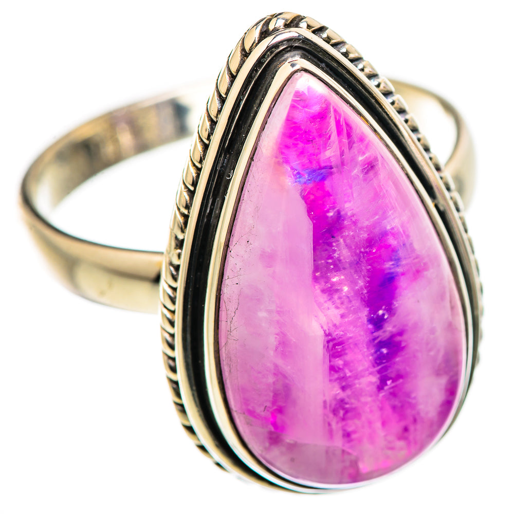 Pink Moonstone Rings handcrafted by Ana Silver Co - RING129959 - Photo 2