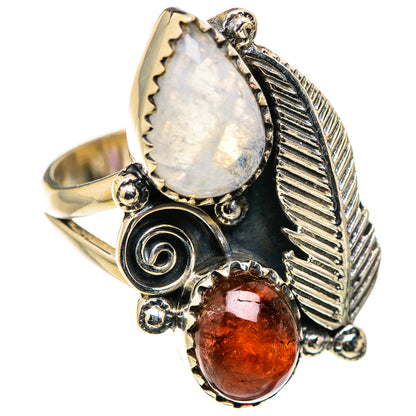 Rainbow Moonstone Rings handcrafted by Ana Silver Co - RING129961 - Photo 2