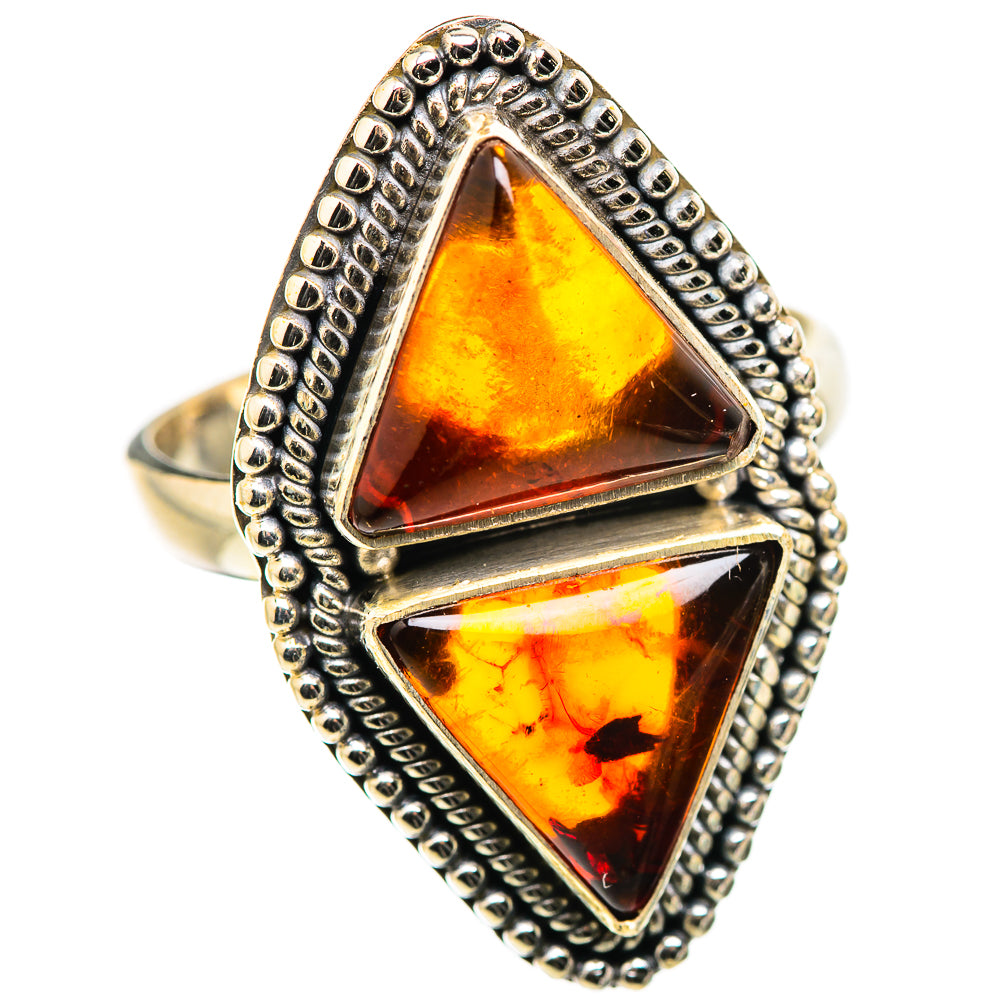 Baltic Amber Rings handcrafted by Ana Silver Co - RING129986 - Photo 2