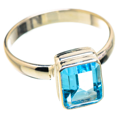 Blue Topaz Rings handcrafted by Ana Silver Co - RING129997 - Photo 2