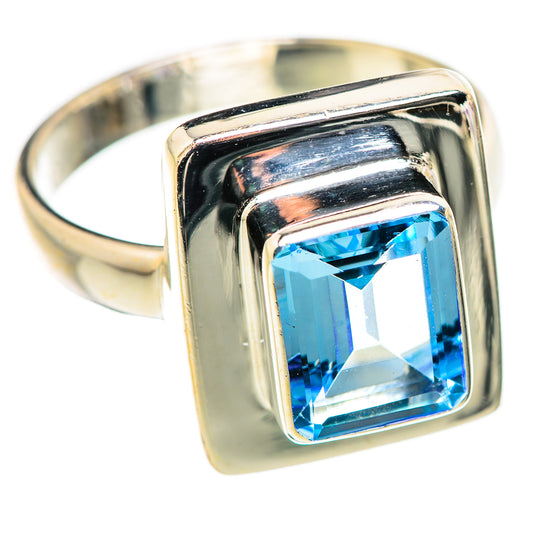 Blue Topaz Rings handcrafted by Ana Silver Co - RING129999 - Photo 2