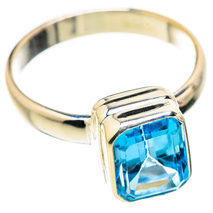 Blue Topaz Rings handcrafted by Ana Silver Co - RING130018 - Photo 2
