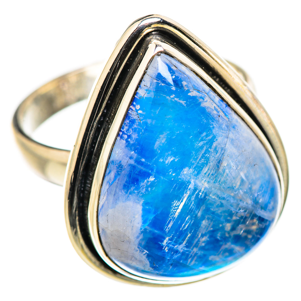 Rainbow Moonstone Rings handcrafted by Ana Silver Co - RING130020 - Photo 2