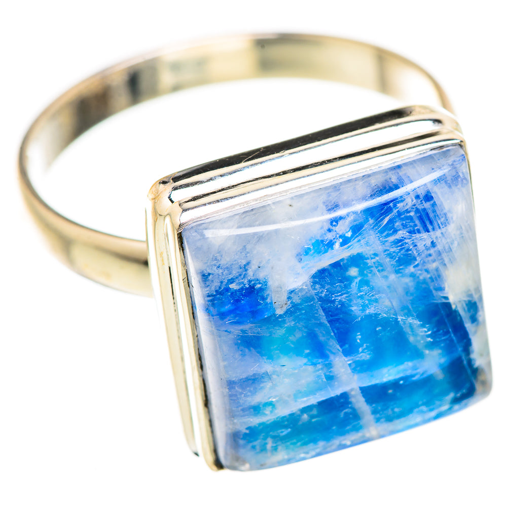 Rainbow Moonstone Rings handcrafted by Ana Silver Co - RING130022 - Photo 2