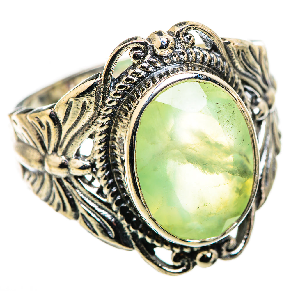 Prehnite Rings handcrafted by Ana Silver Co - RING130025 - Photo 2