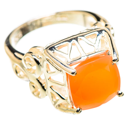 Peach Moonstone Rings handcrafted by Ana Silver Co - RING130027 - Photo 2