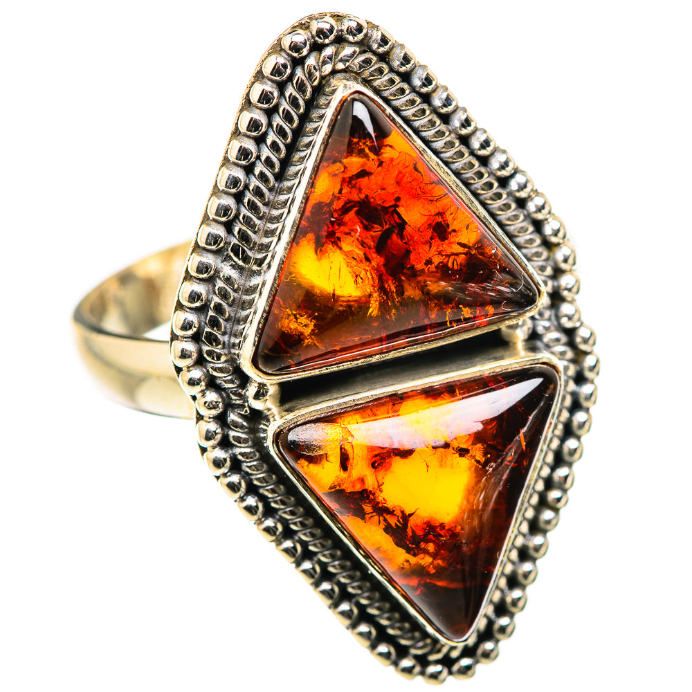 Baltic Amber Rings handcrafted by Ana Silver Co - RING130032 - Photo 2