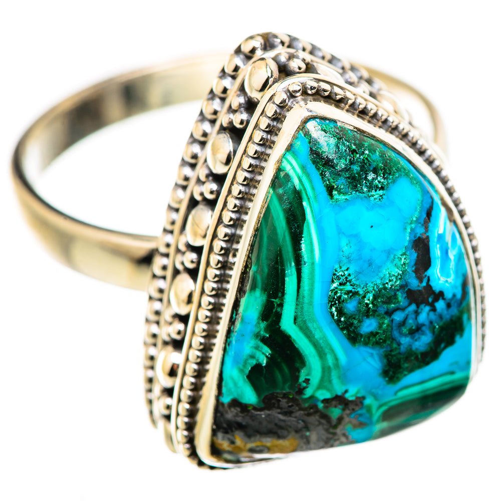 Malachite In Chrysocolla Rings handcrafted by Ana Silver Co - RING130037 - Photo 2
