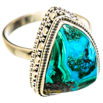 Malachite In Chrysocolla Rings handcrafted by Ana Silver Co - RING130037 - Photo 2