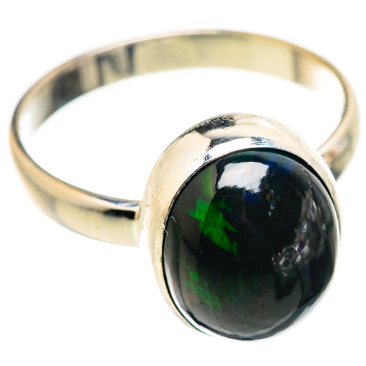 Black Opal Rings handcrafted by Ana Silver Co - RING130039 - Photo 2