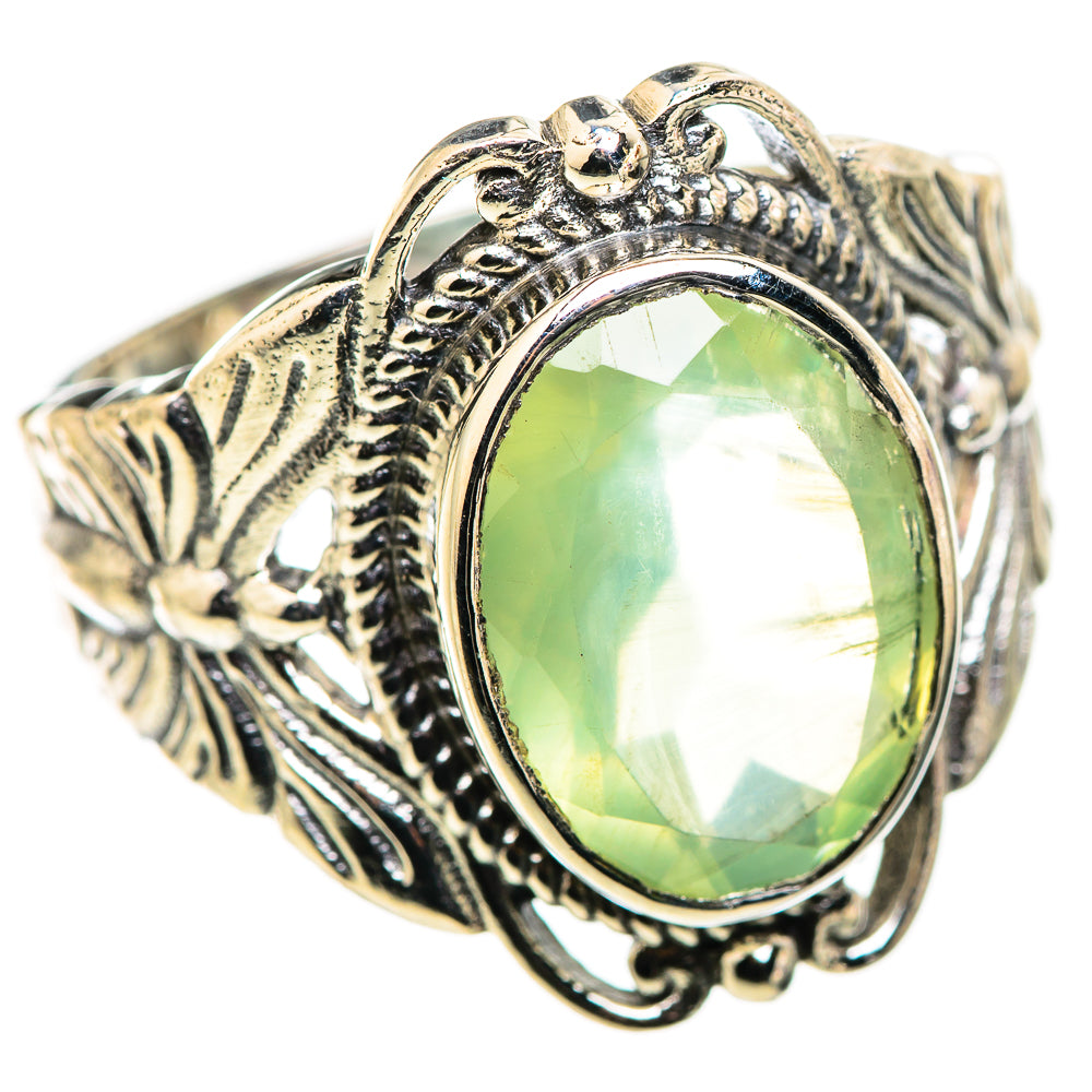 Prehnite Rings handcrafted by Ana Silver Co - RING130048 - Photo 2