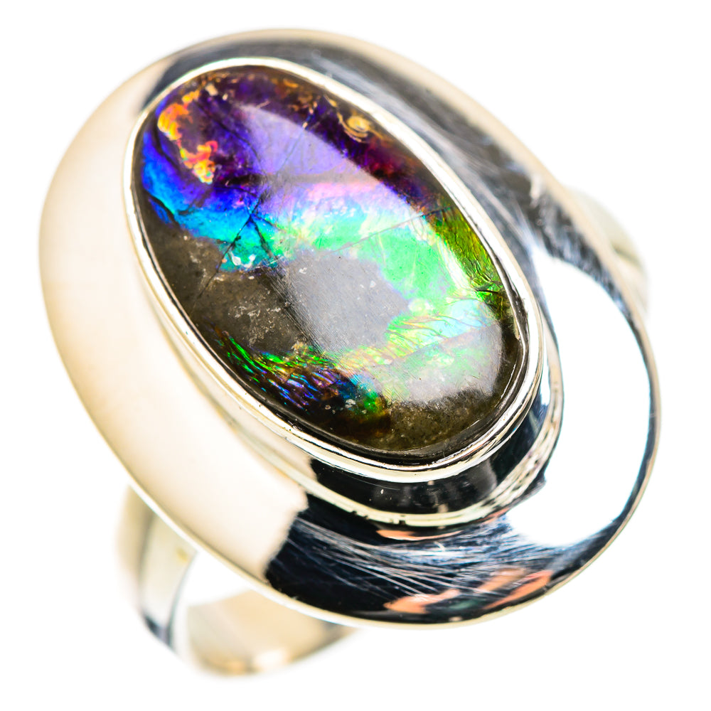 Ammolite Rings handcrafted by Ana Silver Co - RING130056 - Photo 2
