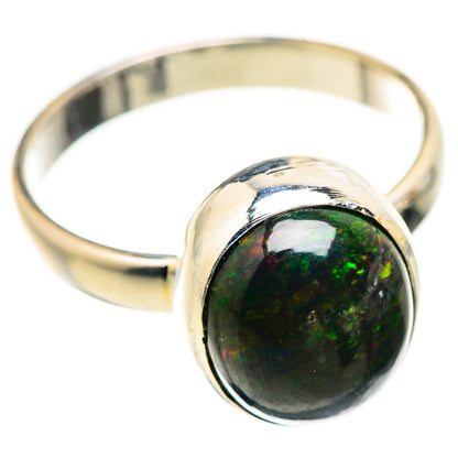 Black Opal Rings handcrafted by Ana Silver Co - RING130061 - Photo 2