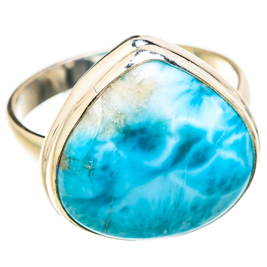 Larimar Rings handcrafted by Ana Silver Co - RING130065 - Photo 2