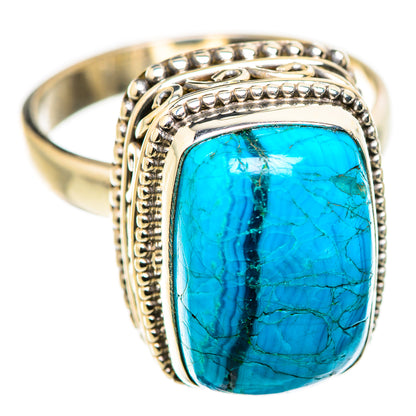 Malachite In Chrysocolla Rings handcrafted by Ana Silver Co - RING130066 - Photo 2