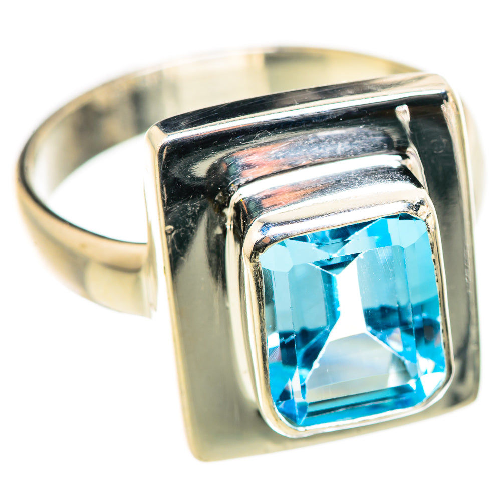 Blue Topaz Rings handcrafted by Ana Silver Co - RING130067 - Photo 2