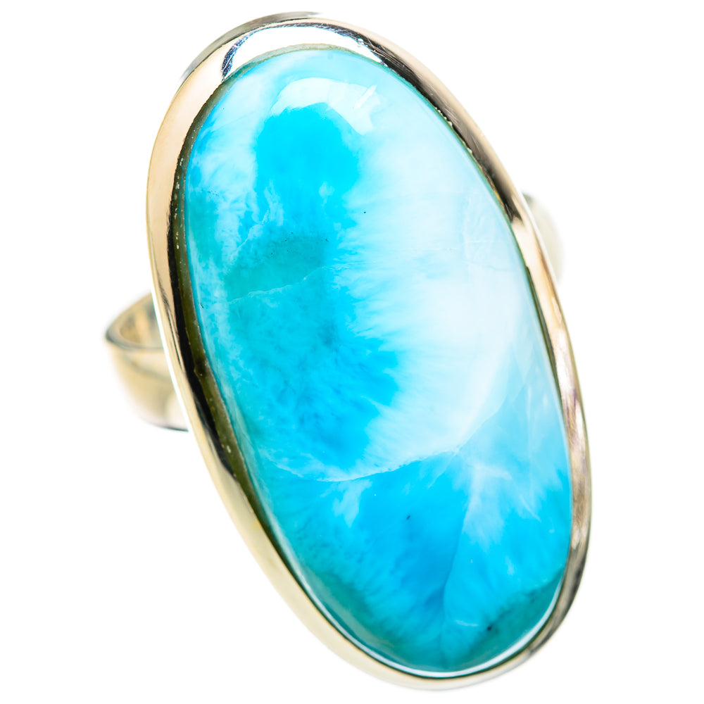 Larimar Rings handcrafted by Ana Silver Co - RING130069 - Photo 2